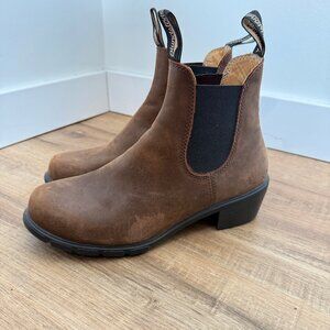 Blundstone 1673 Women's Heeled Chelsea Boot Brown Cabincore US 8.5